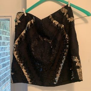 Sequins mini skirt